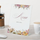 秋の恋愛 ブライダルシャワーメニュー 台座サイン (インサイチュ)