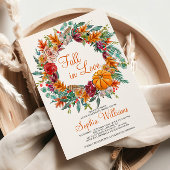 秋の恋愛 ブライダルシャワー招待状 招待状