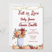 秋の恋愛 ブライダルシャワー招待状 招待状 (正面)