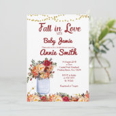 秋の恋愛 ブライダルシャワー招待状 招待状 (スタンド正面)