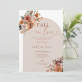 秋の恋 テラコッタ ブライダルシャワー 招待状 (スタンド正面)