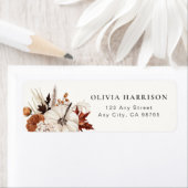 秋の恋 ニュートラル パンプキン ブーケ ラベル (インサイチュ)