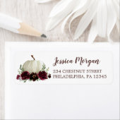 秋の恋 バーガンディ パンプキン 返送先ラベル ラベル (インサイチュ)