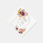 秋の恋　パンプキンフラワー ブライダルシャワー スタンダードカクテルナプキン (角)