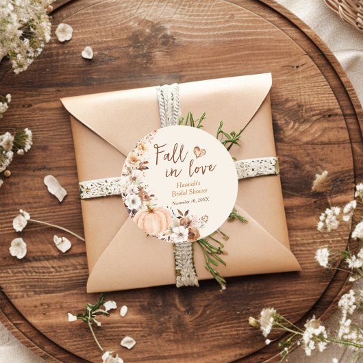 秋の恋　パンプキン ブライダルシャワー ラウンドシール