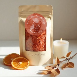 秋の恋 ブライダルシャワーの感謝を伝えるギフト ラウンドシール