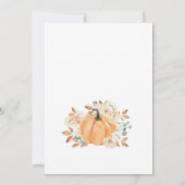 秋の恋 ブライダルシャワーの招待状, かぼちゃ 招待状 (裏面)