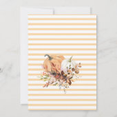 秋の恋 ブライダルシャワーの招待状, かぼちゃ 招待状 (裏面)