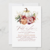 秋の恋 ブライダルシャワーの招待状 招待状 (正面)