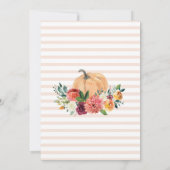 秋の恋 ブライダルシャワーの招待状、花 招待状 (裏面)