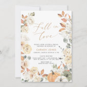 秋の恋 ブライダルシャワー招待状, かぼちゃ 招待状 (正面)