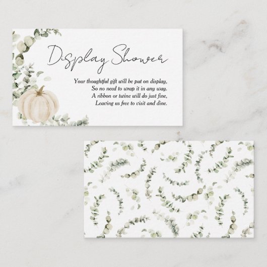 秋の恋 ブライダル ディスプレイ シャワー エンクロージャーカード (正面/裏面)
