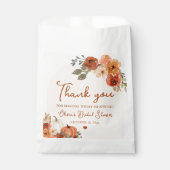 秋の恋 ボホ パンプキン ブライダルシャワー 感謝を伝える フェイバーバッグ (正面)