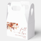 秋の恋 ラスティバーガンディ フローラル ブライダルシャワー フェイバーボックス (オープン)