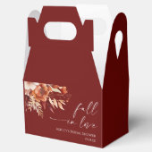秋の恋 ラスティバーガンディ フローラル ブライダルシャワー フェイバーボックス (オープン)