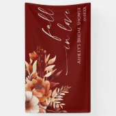 秋の恋 ラスティ バーガンディ フラワーブライダルシャワー 横断幕 (縦)