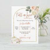 秋の恋 秋の収穫 かぼちゃのベイビーシャワー 招待状 (スタンド正面)