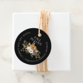 秋の恋 黒い結婚前のお祝い感謝祭 フェイバータグ (インサイチュ)