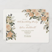 秋の恋 3 花 招待状 (正面/裏面)