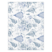 秋の息ラグジュアリーブルーフラワーシームレスパターン テーブルクロス (正面)