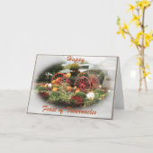 秋の恵みのテーブルナクルズカードの饗宴 カード (黄色い花)