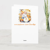 秋の恵みウォーターカラーアート カード (裏面)