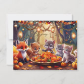 秋の恵みゴールデン日フェスティバルモーメント カード (正面)