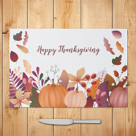 秋の恵み感謝祭紙ランチョンマット ペーパーパッド