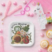 秋の恵み秋ハーベスト ペーパープレート (パーティー)