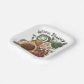 秋の恵み秋ハーベスト ペーパープレート (傾斜あり)