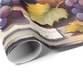 秋の恵み、かぼちゃ、ぶどうはちみつ ラッピングペーパー (ロールコーナー)