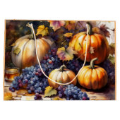 秋の恵み、かぼちゃ、ぶどうはちみつ ラージペーパーバッグ (裏面)