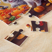 秋の恵み、ゴールデン日感謝祭 ジグソーパズル (側面)