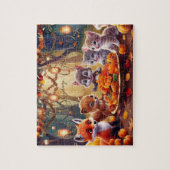 秋の恵み、ゴールデン日感謝祭 ジグソーパズル (縦)