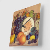 秋の恵み スクエア壁時計 (傾斜)