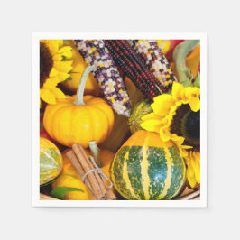 秋の恵み スタンダードカクテルナプキン