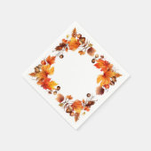 秋の恵み:リース収穫 スタンダードカクテルナプキン (角)