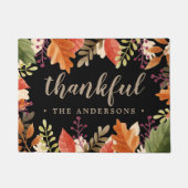 秋の恵み |感謝祭パーソナライズされた ドアマット (正面)