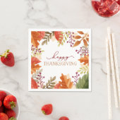 秋の恵み |感謝祭 スタンダードカクテルナプキン (インサイチュ)