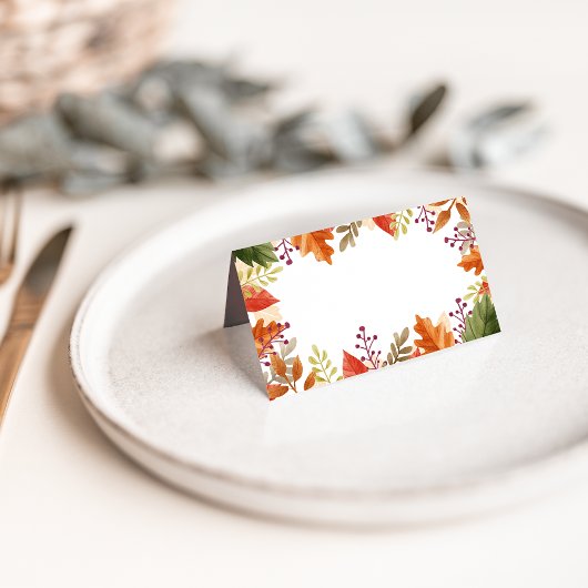 秋の恵み |感謝祭 プレイスカード