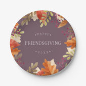 秋の恵み | Happy Friendling ペーパープレート (正面)