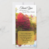 秋の悔やみや弔慰メモリアルフラットサンキュー サンキューカード (正面)