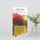 秋の悔やみや弔慰メモリアルフラットサンキュー サンキューカード (スタンド正面)