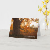 秋の悔やみや弔慰 カード (黄色い花)