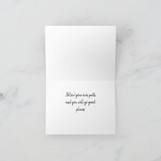 秋の情景感動的グリーティングカード カード (内部)