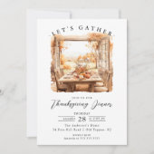 秋の情景感謝祭 招待状 (正面)