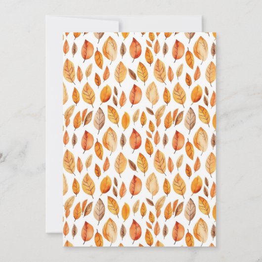 秋の情景感謝祭 招待状 (裏面)