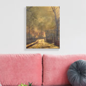 秋の情景、リーズ1874年(油搭載) キャンバスプリント (インサイチュ (リビング))