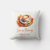 秋の愛が育まれる ブライダルシャワー クッション (正面)