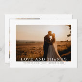 秋の愛と愛感謝してい結婚の サンキューカード (正面/裏面)